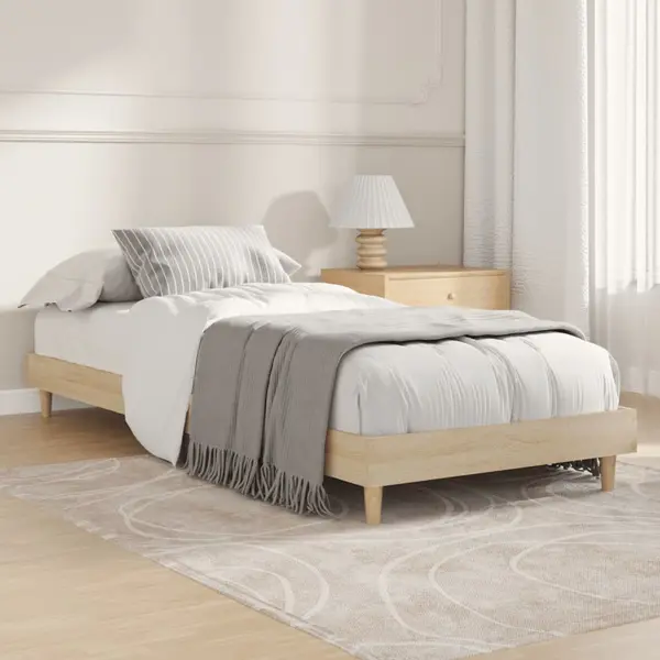 Gossi cadru pat fara saltea, stejar sonoma 75x190 cm lemn prelucrat