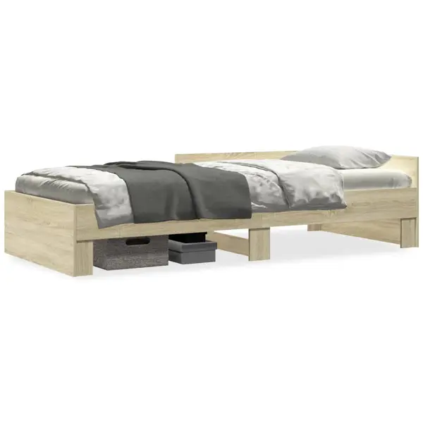 Gossi cadru pat fara saltea, stejar sonoma 75x190 cm lemn prelucrat