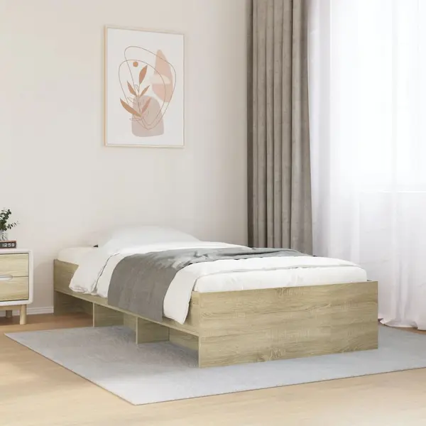 Gossi cadru pat fara saltea, stejar sonoma 75x190 cm lemn prelucrat