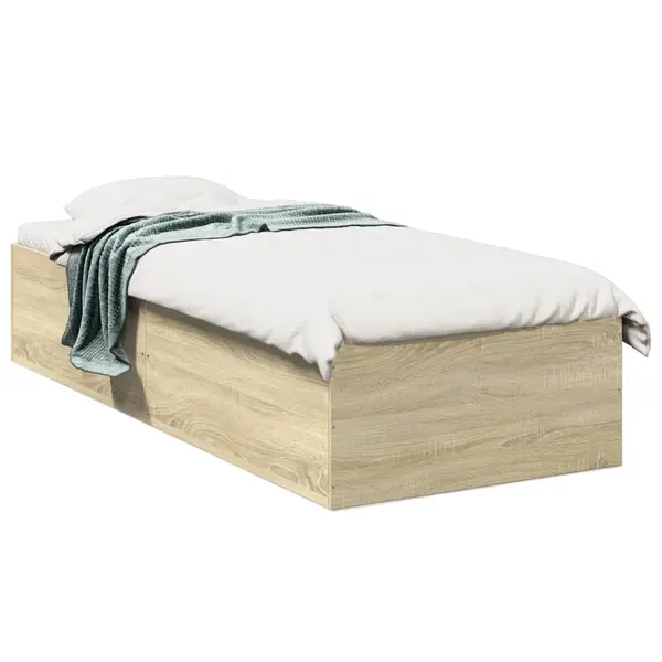 Gossi cadru pat fara saltea, stejar sonoma 75x190 cm lemn prelucrat