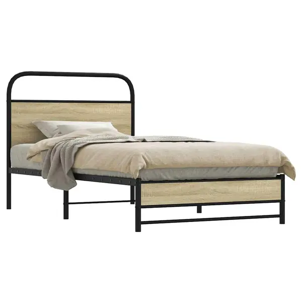 Gossi cadru pat fara saltea stejar sonoma, 90x190 cm, lemn prelucrat
