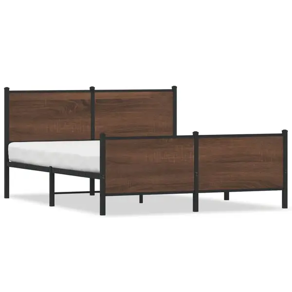 Gossi cadru pat metalic cu tablie la cap/picioare, 140x200 cm