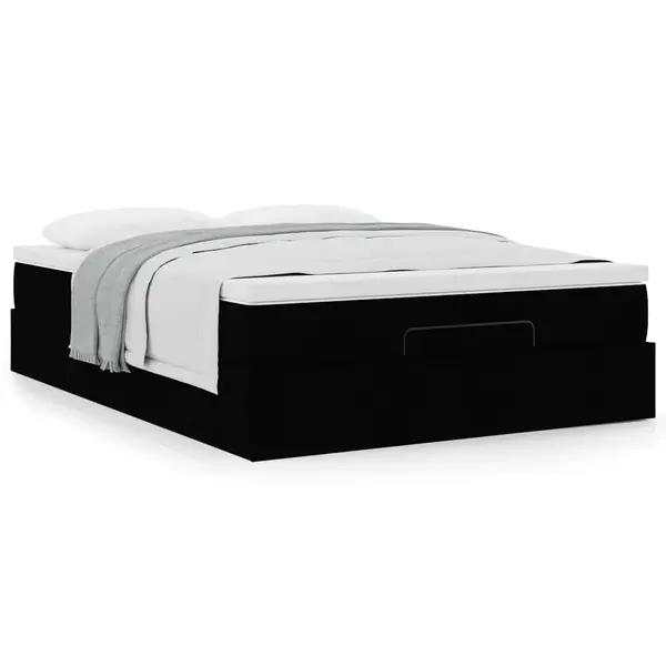 Gossi cadru pat otoman cu saltea neagra 140x190cm piele artificiala