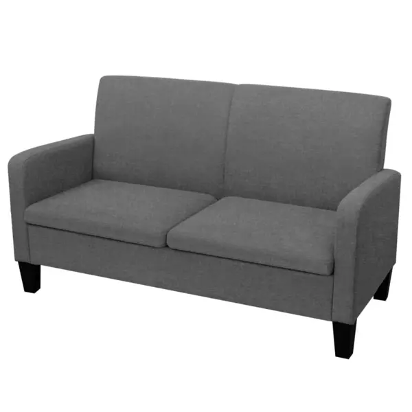 Gossi canapea cu 2 locuri, 135 x 65 x 76 cm, gri inchis