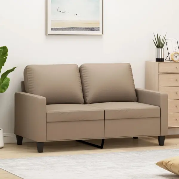 Gossi canapea cu 2 locuri, cappuccino, 120 cm, piele ecologica