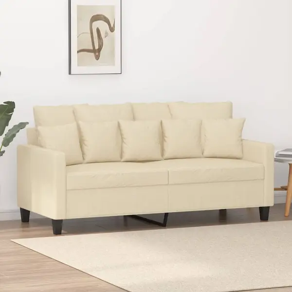Gossi canapea cu 2 locuri, crem, 140 cm, material textil