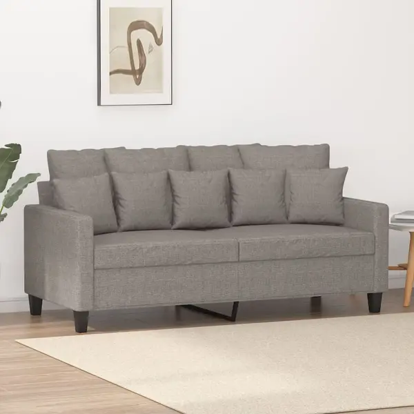 Gossi canapea cu 2 locuri, gri taupe, 140 cm, material textil