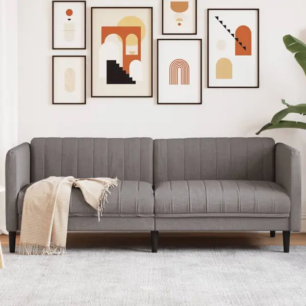 Gossi canapea cu 3 locuri, gri taupe, material textil