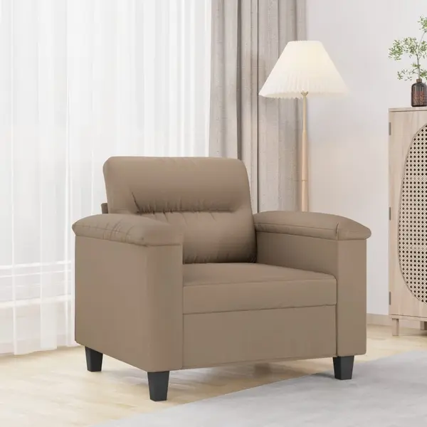 Gossi canapea de o persoana, cappuccino, 60 cm, piele ecologica
