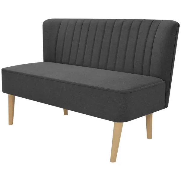 Gossi canapea din material textil, 117 x 55,5 x 77 cm, gri inchis