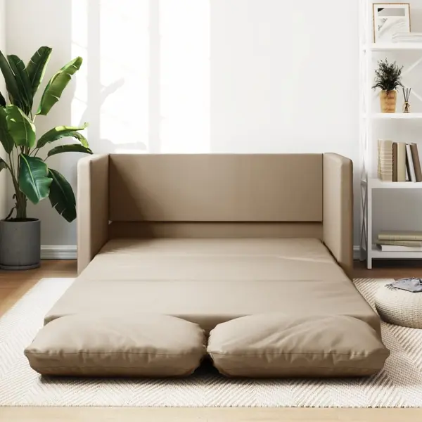 Gossi canapea extensibila 2 in 1, cappuccino, 112x174x55 cm piele eco
