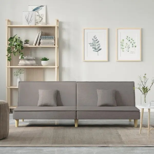 Gossi canapea extensibila, gri taupe, material textil