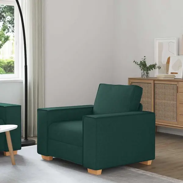 Gossi canapea fotoliu verde inchis, 60 cm, material textil