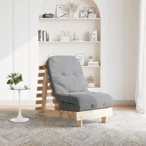 Gossi canapea futon cu saltea, 60x206x11 cm, lemn masiv de pin