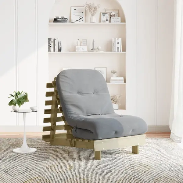 Gossi canapea futon cu saltea, 70x206x11 cm, lemn de pin tratat