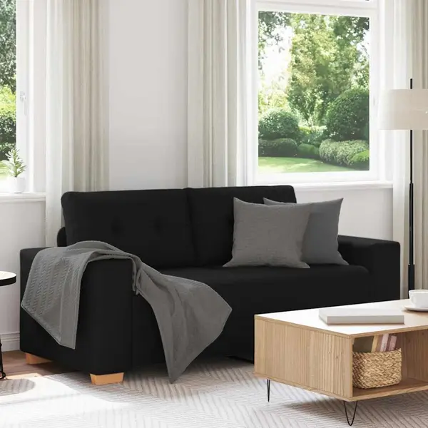 Gossi canapea lovesea neagra 140 cm stofa
