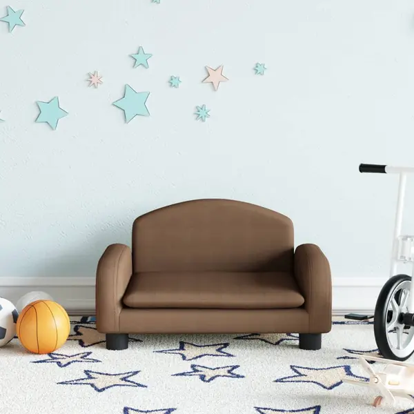 Gossi canapea pentru copii, maro, 50x40x30 cm, material textil
