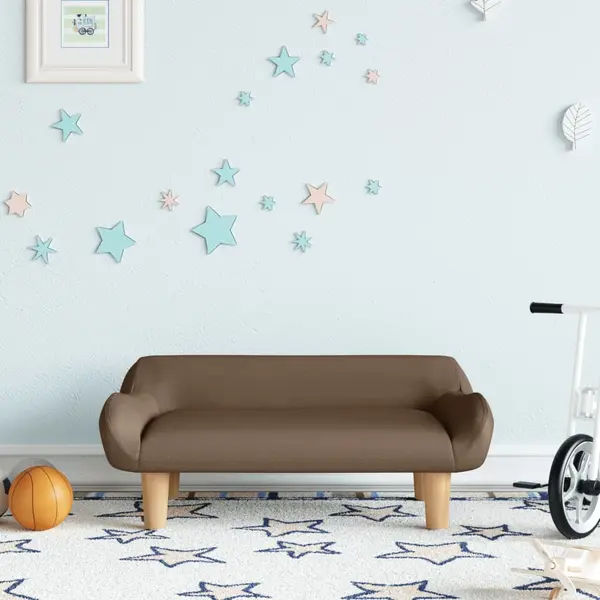 Gossi canapea pentru copii, maro, 70x40x24 cm, material textil
