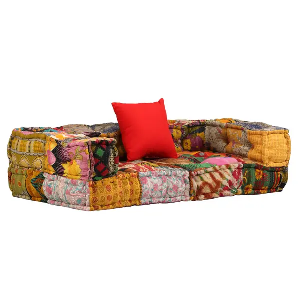 Gossi canapea puf modulara cu 2 locuri, petice, material textil