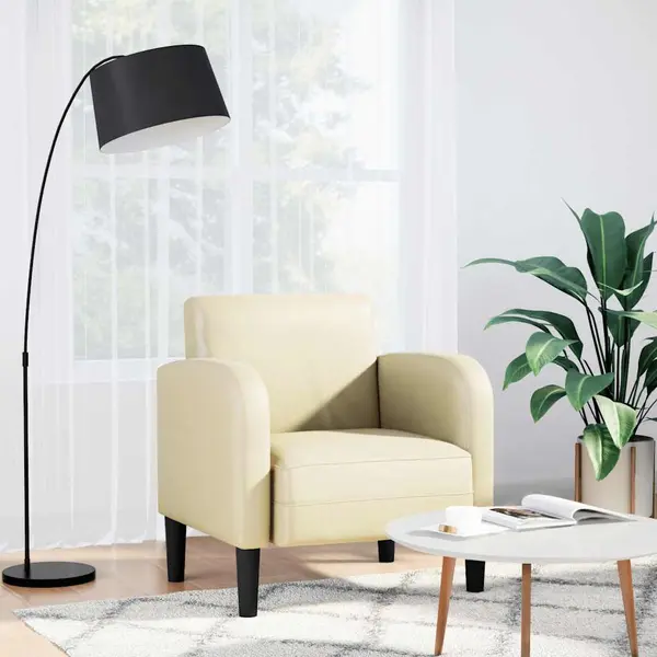 Gossi canapea scaun cu cotiere crem 54 cm piele artificiala