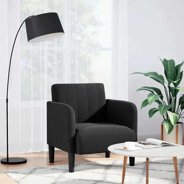 Gossi canapea scaun cu cotiere negru 54 cm catifea