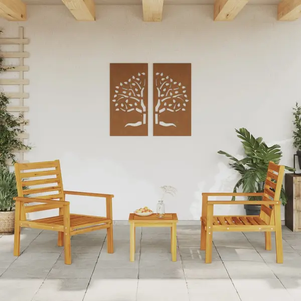 Gossi canapele de gradina, 2 buc., 66,5x65x81 cm, lemn masiv acacia