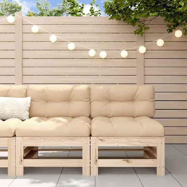 Gossi canapele de mijloc pentru gradina, 2 buc., lemn masiv pin