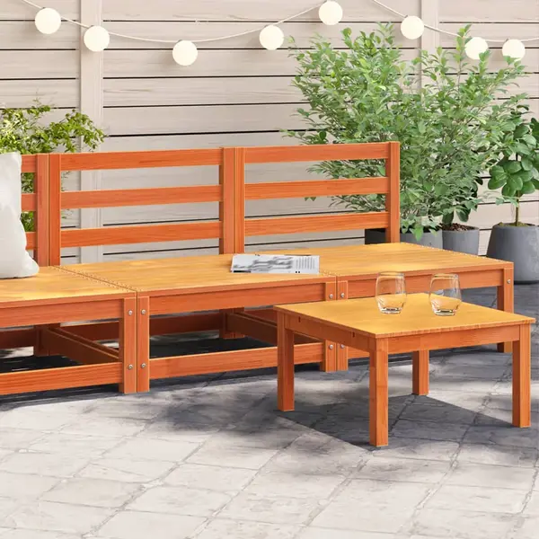 Gossi canapele gradina fara cotiere, 2 buc., maro ceruit, 70x70x67 cm