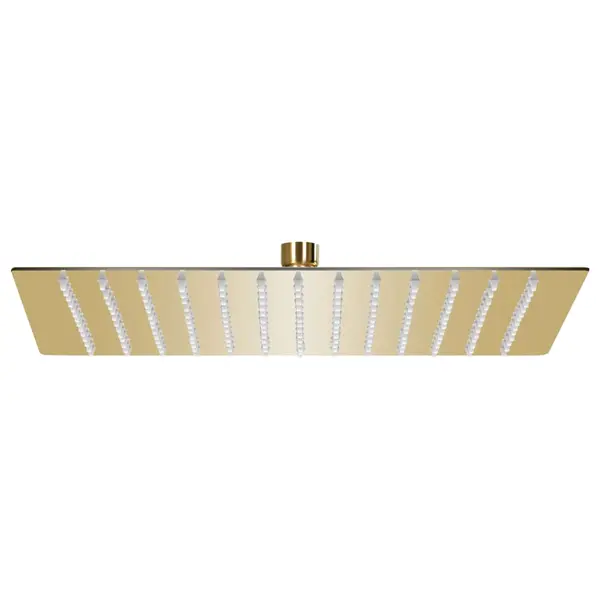 Gossi cap de dus tip ploaie patrat, auriu, 25x25 cm, otel inoxidabil