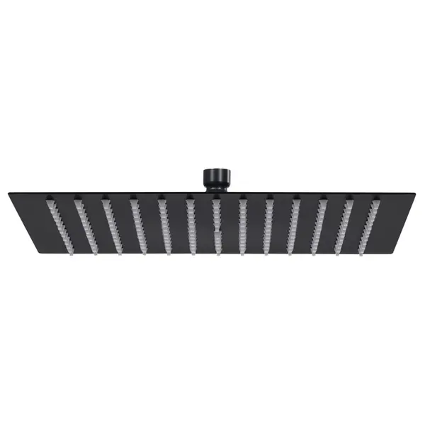 Gossi cap de dus tip ploaie patrat, negru, 25x25 cm, otel inoxidabil