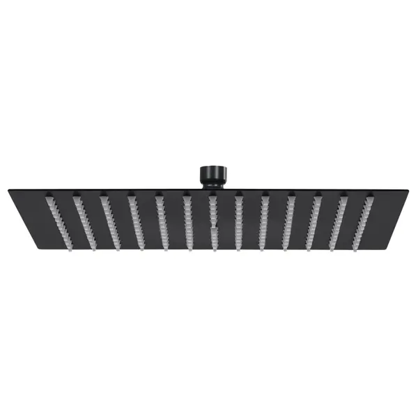 Gossi cap de dus tip ploaie patrat, negru, 30x30 cm, otel inoxidabil