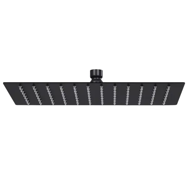 Gossi cap dus dreptunghiular tip ploaie negru 30x20cm otel inoxidabil