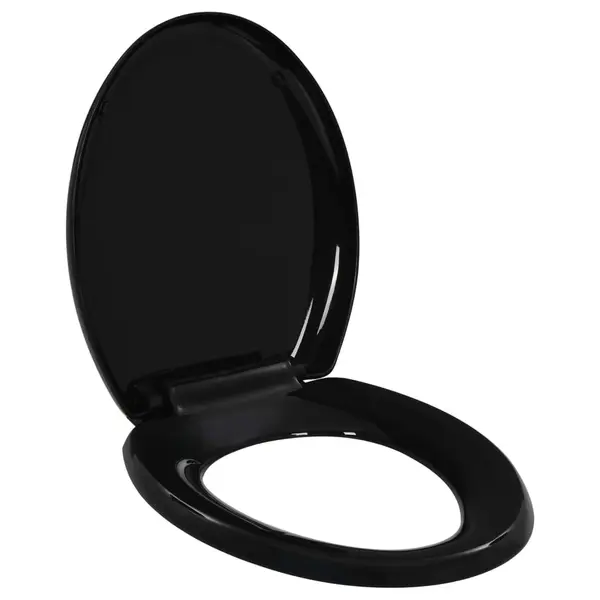 Gossi capac wc cu inchidere silentioasa, eliberare rapida, negru