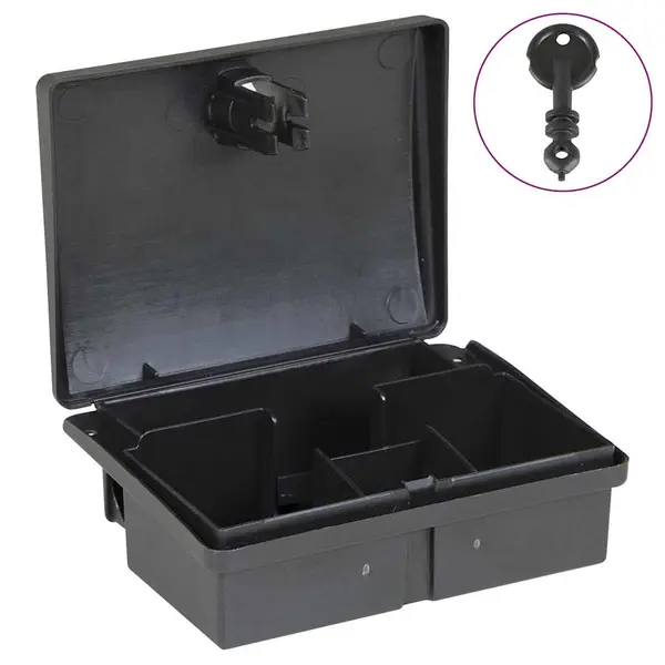 Gossi capcane pentru soareci 5 buc negru 13x10x4 cm