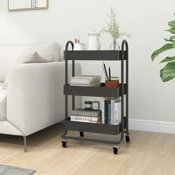 Gossi carucior, 3 niveluri, antracit, 43x34x79 cm, otel