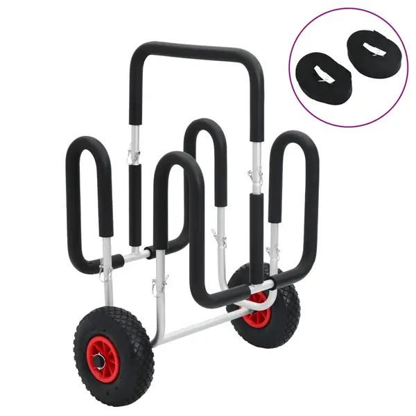 Gossi carucior de sup pentru 2 placi de surf, 90 kg, aluminiu