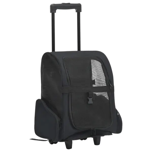 Gossi carucior pentru animale companie pliabil multifunctional, negru