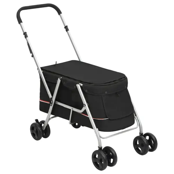 Gossi carucior pliabil pentru caini, negru, 100x49x96 cm, panza