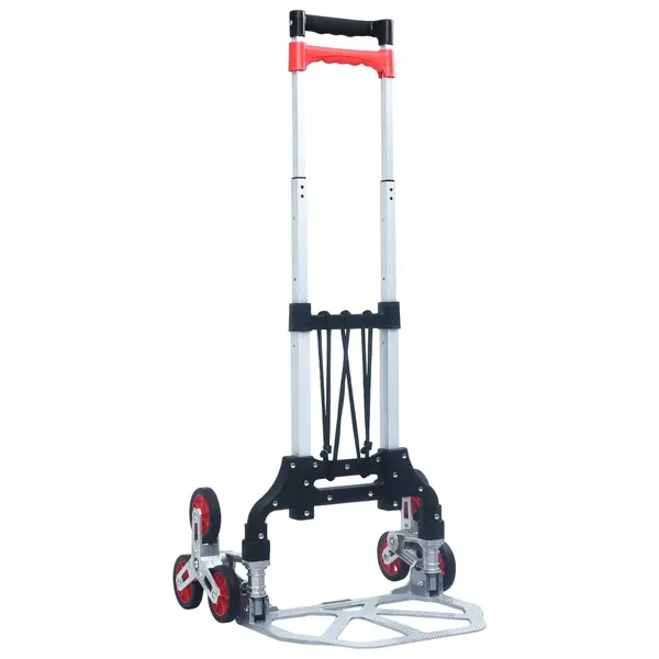 Gossi carucior pliabil pentru scari, 70 kg, argintiu, aluminiu