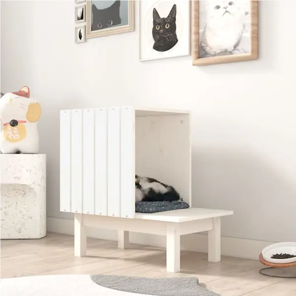 Gossi casa pentru pisici, 60x36x60 cm, lemn masiv de pin