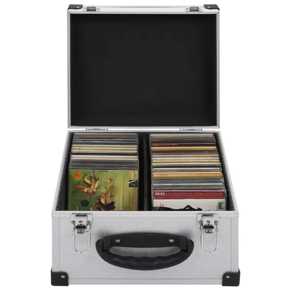 Gossi caseta pentru 40 cd-uri, argintiu, aluminiu abs