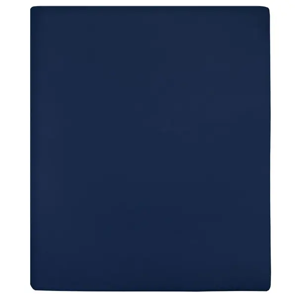 Gossi cearsaf de pat cu elastic, 2 buc, bleumarin, 100x200 cm, bumbac