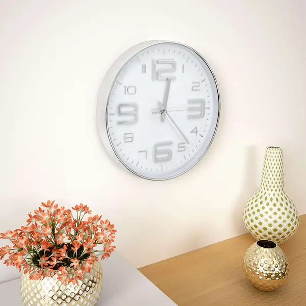 Gossi ceas de perete, argintiu, 30 cm