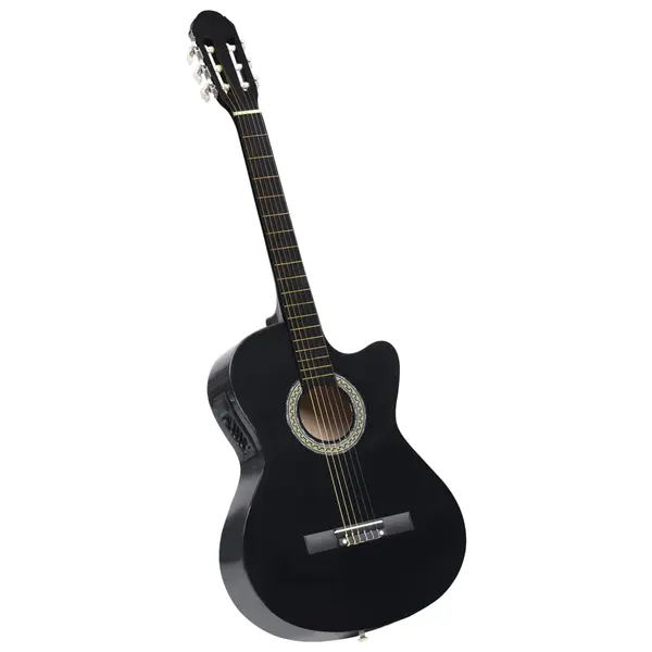 Gossi chitara clasica occidentala cu egalizator, 6 corzi, negru