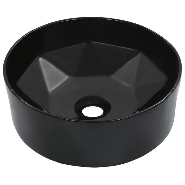 Gossi chiuveta de baie, negru, 36 x 14 cm, ceramica