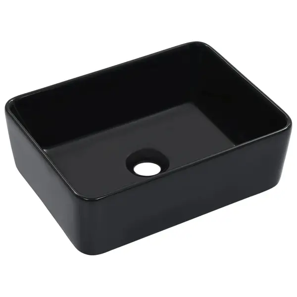 Gossi chiuveta de baie, negru, 40 x 30 x 13 cm, ceramica