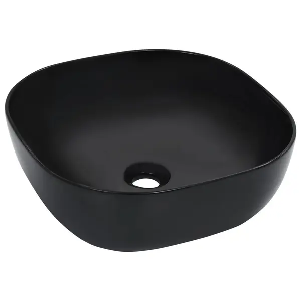 Gossi chiuveta de baie, negru, 42,5x42,5x14,5 cm, ceramica