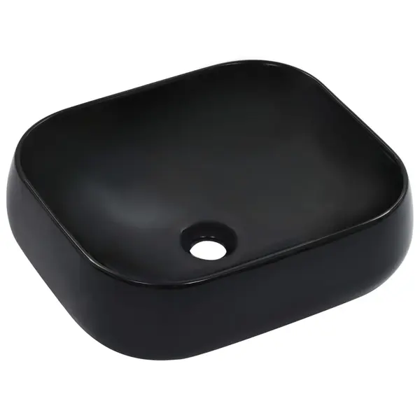 Gossi chiuveta de baie, negru, 44,5x39,5x14,5 cm, ceramica