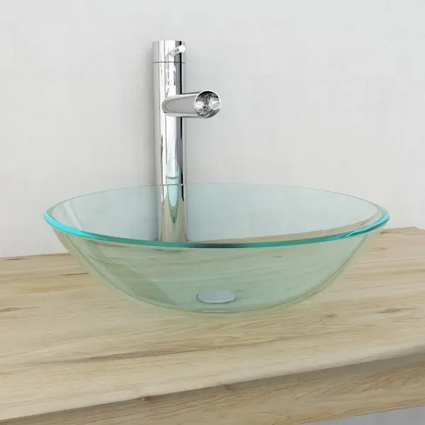 Gossi chiuveta din sticla calita transparenta, 42 cm