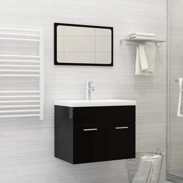 Gossi chiuveta incorporata cu robinet, alb, 61x39x18 cm, ceramica